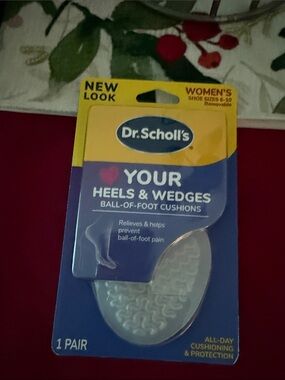 Dr. Scholl's Clear Ball-of-Foot Cushions for Heels & Wedges - White/Clear